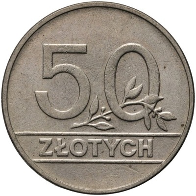Polska, PRL, 50 złotych 1990, st. 2+