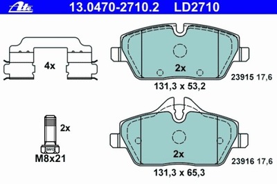 КОЛОДКИ ТОРМОЗНОЙ BMW 1 E87 04-