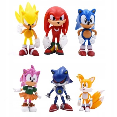 Sonic The Hedgehog Figurki Zabawki Zestaw 6 sztuk