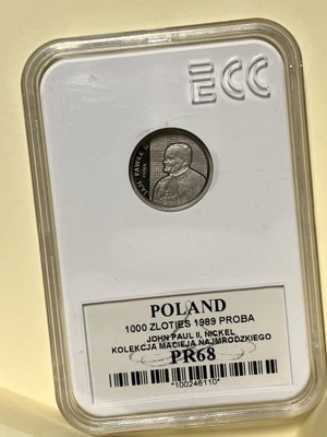 1000 ZŁOTYCH 1989 ROK PRÓBA NIKIEL