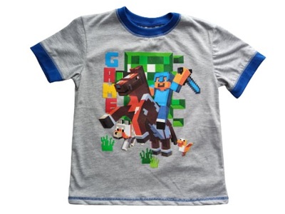 Bluzka KRÓTKI RĘKAW T-SHIRT KOSZULKA 146 MINECRAFT