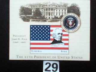 Prezydenci , James K. Polk ,Liberia MNH