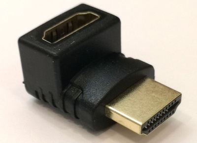 Adapter HDMI wtyk - HDMI gniazdo kątowy 90 stopni