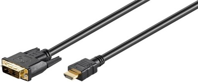 Goobay DVI-D/HDMI cable, gold-plated HDMI to DVI-D