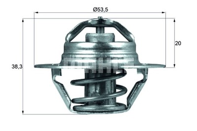 MAHLE ТЕРМОСТАТ ЖИДКОСТИ ОХЛАЖДАЮЩЕЙ VOLVO 340-360 440 460 480 CITROEN фото