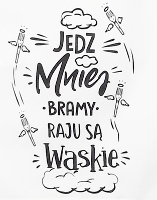 Ręcznik kuchenny do kuchni JEDZ MNIEJ dieta HIT