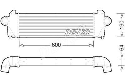 DENSO INTERCOOLER AUŠINTUVAS ORO ĮSIURBIMO IVECO DAILY V DAILY 