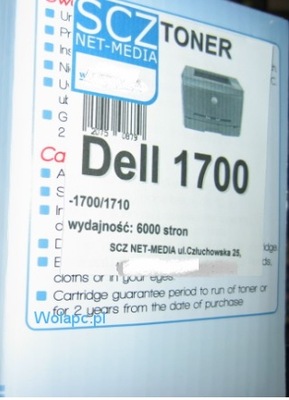 TONER DELL D1700 1700n 1710 1710n 1700dn 1710dn 593-10038