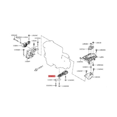 Y86210 rear lower двигатель крутящий момент амортизатор капота кронштейн for nissan juke sentra tiida 20 фото №1