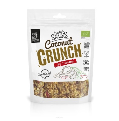 Bio Kokosowy Crunch z Jagodami Goji i Sezamem 150g