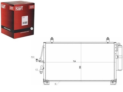КОНДЕНСАТОР КОНДЕНСАТОР КОНДИЦИОНЕРА OUTLANDER 03- HART