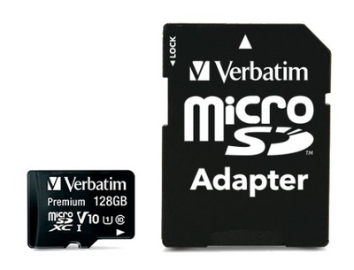 Verbatim Premium microSDXC 128GB UHS-I V10 U1 + SD adaptér
