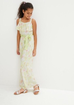 1Y3F37 BONPRIX KOMBINEZON DZIEWCZĘCY W KWIATY 164