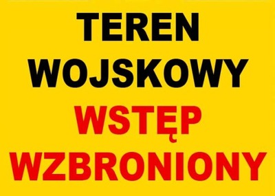 ZI-16 znak - TEREN WOJSKOWY WSTĘP WZBRONIONY