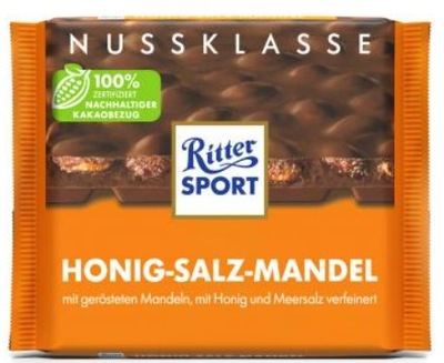 Ritter Sport Orzech-Miód-Sól-Migdał z Niemiec