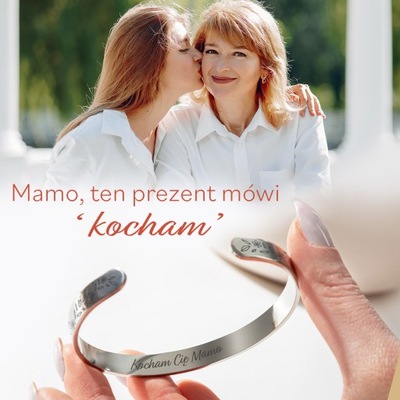 Bransoletka dla Mamy - grawer „Kocham Cię Mamo” - Bejessa