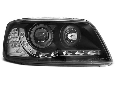 FAROS PARTE DELANTERA VW T5 04.03-08.09 DAYLIGHT NEGRAS  