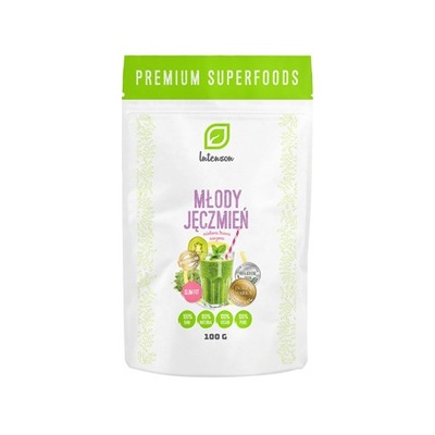 Młody jęczmień proszek 100g. INTENSON superfoods krótka data 31.05.24