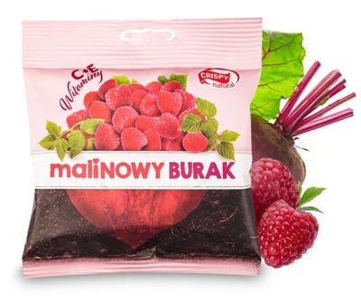 SUSZONY BURAK MALINOWY CHIPSY NATURALNE WARZYWA