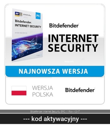 Bitdefender Internet Security 5PC / 1Rok KONT