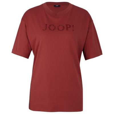 JOOP! - T-shirt z cyrkoniami ciemnoczerwony r. 40