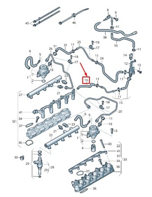 Audi r8 4s rear left fuel шланг 07l127509cs original фото №1