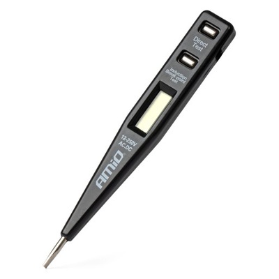 AMIO TESTER PRÓBNIK NAPIECIA 12-250V Z WYSWIE