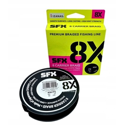 PLECIONKA Sufix SFX 8X LO VIS YELLOW 0,128mm 135 m