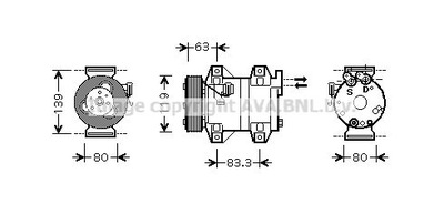 PRASCO VOAK121 КОМПРЕССОР, КОНДИЦИОНЕР