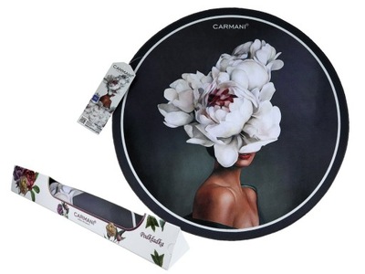 Podkładka na stół okrągła - Kwiaty na głowie (CARM