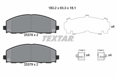 КОЛОДКИ ТОРМОЗНЫЕ CHRYSLER ПЕРЕД GRAND VOYAGER 12- 2537801