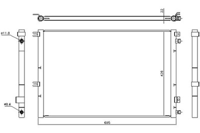 Nissens радіатор кондиціонера iveco daily iv, dai фото №1