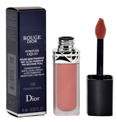 DIOR Rouge Forever Liquid Lipstick 100 Forever Nude Pomadka w płynie 6 ML