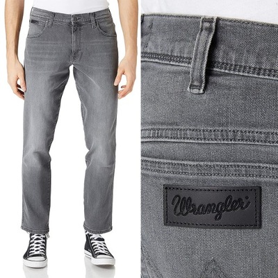 Wrangler TEXAS SLIM FUNK GREY SZARE MĘSKIE W38 L34