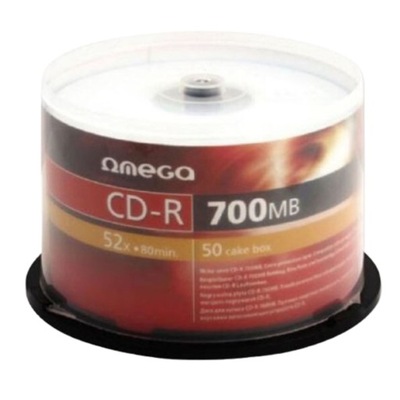 OMEGA Płyta CD-R Opakowanie Cake Ochrona 50 sztuk
