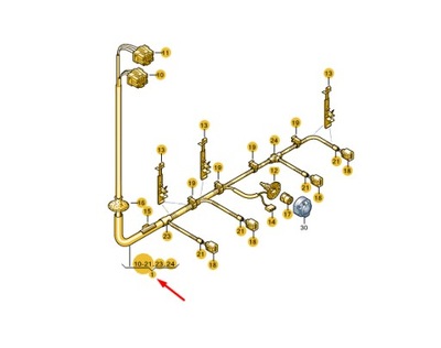 Vw transporter t6 rear trailer operation socket проводка 7e0971541af фото №1