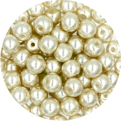 02 PERŁA PERŁY PEREŁKI SZKLANE 6mm 30szt