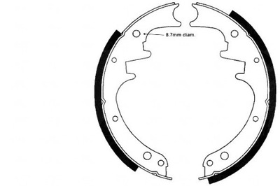 ZAPATAS DE TAMBOR DE FRENADO A.B.S. 4830267 LS1770 267 ESR  