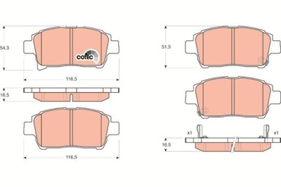 КОЛОДКИ HAM. TOYOTA P. COROLLA- YARIS