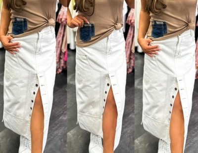spódnica jeans długa kobieca BY O LA LA 40 L