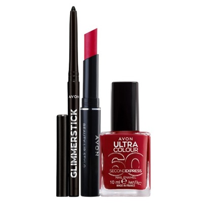 AVON Zestaw kosmetyków Must-have Trio _ CZERWONY