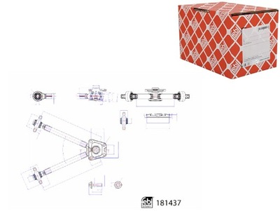 SKERSINIS REAKTYVINIS L-609MM GALINIO TILTO STABILIZATORIUS DAF CF LF XF 106 XF II XG XG + 