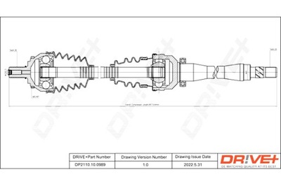 DRIVE+ ПОЛУОСЬ ПРИВОДНАЯ VOLVO S60 01-10 P