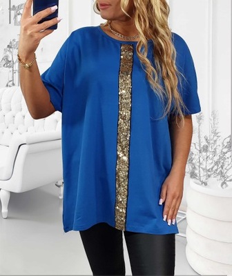 Bluzka plus size tunika 50/52/54 duży rozmiar cekiny