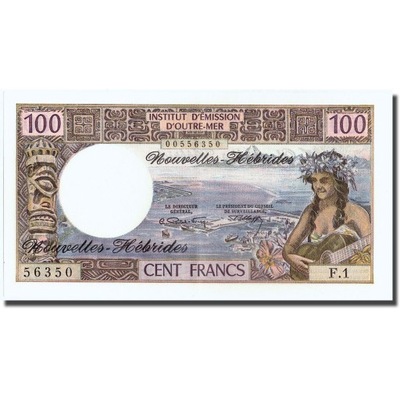 Banknot, Nowe Hebrydy, 100 Francs, Undated, Undate