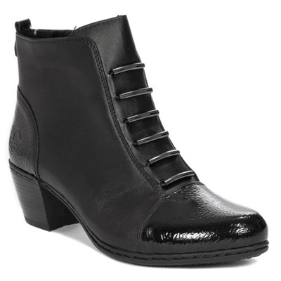 Botki damskie Rieker Y2162-00 Black czarne r.38