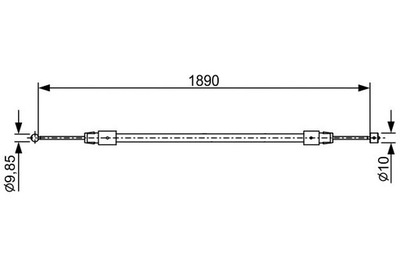 ТРОС ТОРМОЗА РУЧНОГО ПЕРЕД L/P (1890MM) ПОДХОДИТ DO: AUDI Q7, VW TOUAR