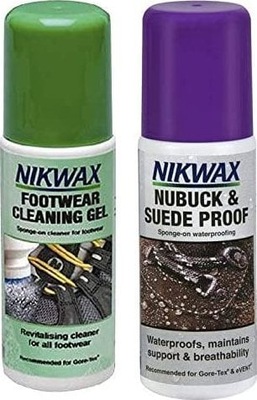 Nikwax Zestaw Nikwax nubuk i zamasz + żel czyszczący