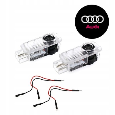 2X LED (СВЕТОДИОД ) ЛОГОТИП ПРОЕКТОР DO AUDI A3 A6-A8 Q3Q7 STYL B