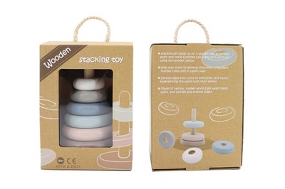 DREWNIANA PIRAMIDKA EDUKACYJNA UKŁADANIE OBRĘCZE